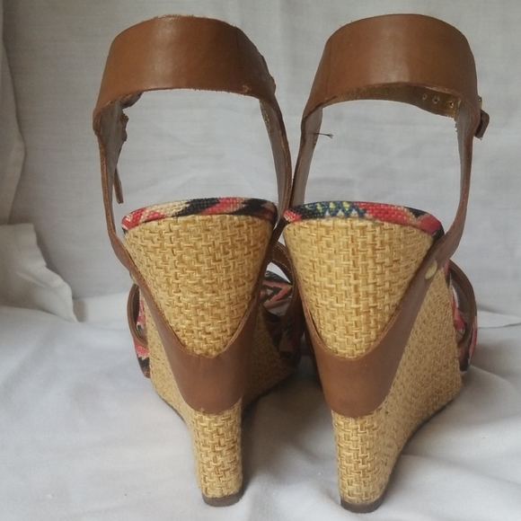 Stacked platform wedge heel sandals - Picture 3 of 8